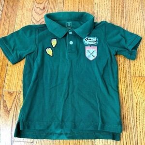 Baby Gap Boys Size 3 Green Dinosaur Polo Shirt